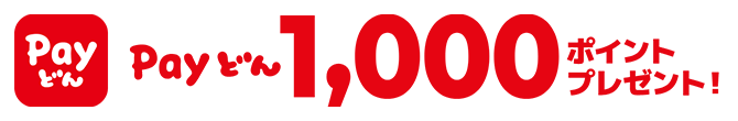 Payどん 1,000ポイントプレゼント！